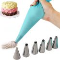 SILICONE ICING PIPING BAG CREAM PASTRY BAG , DECORATING TOOLS OR PASTRY NOZZLE SET SILICONE ICING PIPING BAG CREAM PASTRY BAG , DECORATING TOOLS OR PASTRY NOZZLE SET