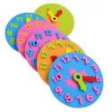 TEACHING KINDERGARTEN MANUAL DIY EVA CLOCK EARLY LEARNING EDUCATION BABY KID TOYS MONTESSORI TEACHING