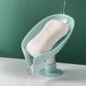 SUCTION CUP SOAP DISH FOR BATHROOM SHOWER PORTABLE LEAF SOAP HOLDER