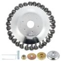 STEEL WIRE WHEEL GARDEN WEED BRUSH LAWN MOWER GRASS EATER TRIMMER BRUSH