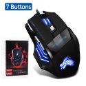 USB WIRED GAMING MOUSE 7 BUTTONS 5500 DPI ADJUSTABLE LED BACKLIT OPTICAL COMPUTER MOUSE USB WIRED GAMING MOUSE 7 BUTTONS 5500 DPI ADJUSTABLE LED BACKLIT OPTICAL COMPUTER MOUSE