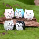 MIX 5 PCS OWL FIGURINE MINIATURES KAWAII ACCESSORIES DESK GARDEN DECORATION MIX 5 PCS OWL FIGURINE MINIATURES KAWAII ACCESSORIES DESK GARDEN DECORATION