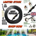 EXTSUD MIST COOLING SYSTEM, ADJUSTABLE DIY IRRIGATION OUTDOOR SPRINKLER HOSE KIT, 6M MISTING LINE WITH 7 MIST NOZZLES FOR GREENHOUSE PLANT, FLOWER BED, PATIO, LAWN, PADDLING POOL PARASOL FAN EXTSUD MIST COOLING SYSTEM, ADJUSTABLE DIY IRRIGATION OUTDOOR SPRINKLER HOSE KIT, 6M MISTING LINE WITH 7 MIST NOZZLES FOR GREENHOUSE PLANT, FLOWER BED, PATIO, LAWN, PADDLING POOL PARASOL FAN