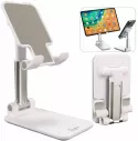 SUONEE PHONE HOLDER, PHONE STAND FOR DESK ANGLE HEIGHT ADJUSTABLE FULLY FOLDABLE