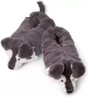 NICI 45745 SLIPPERS HUSKY SWANTE FIGURINE SHAPED, SIZE 38-41, GREY