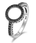 STERLING SILVER LUCKY CIRCLE FINGER RINGS FOR WOMEN FASHION JEWELRY GIFT