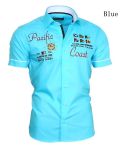 MEN'S CASUAL SHIRT SUMMER SHORT SLEEVE DRESS SHIRT COTTON SHIRT LETTER PRINTED MEN'S CASUAL SHIRT SUMMER SHORT SLEEVE DRESS SHIRT COTTON SHIRT LETTER PRINTED