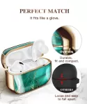 AIRPODS PRO CASE STYLISH MARBLE FULL BODY PROTECTIVE HARD SHELL CASE COVER WITH WRIST STRAP