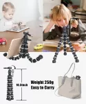 TRIPOD FOR PHONE WITH MOBILE PHONE HOLDER GOPURA MOUNT, MINI FLEXIBLE DESK TRIPOD WITH REMOTE