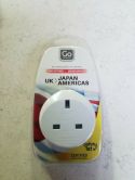 GO TRAVEL ADAPTOR UK 3 PIN PLUG TRAVELLER TO JAPAN+ & THE AMERICAS A 2 PIN USA GO TRAVEL ADAPTOR UK 3 PIN PLUG TRAVELLER TO JAPAN+ & THE AMERICAS A 2 PIN USA