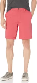 AMAZON ESSENTIALS REGULAR-FIT LIGHTWEIGHT STRETCH 9" SHORT, WASHED RED, 31W