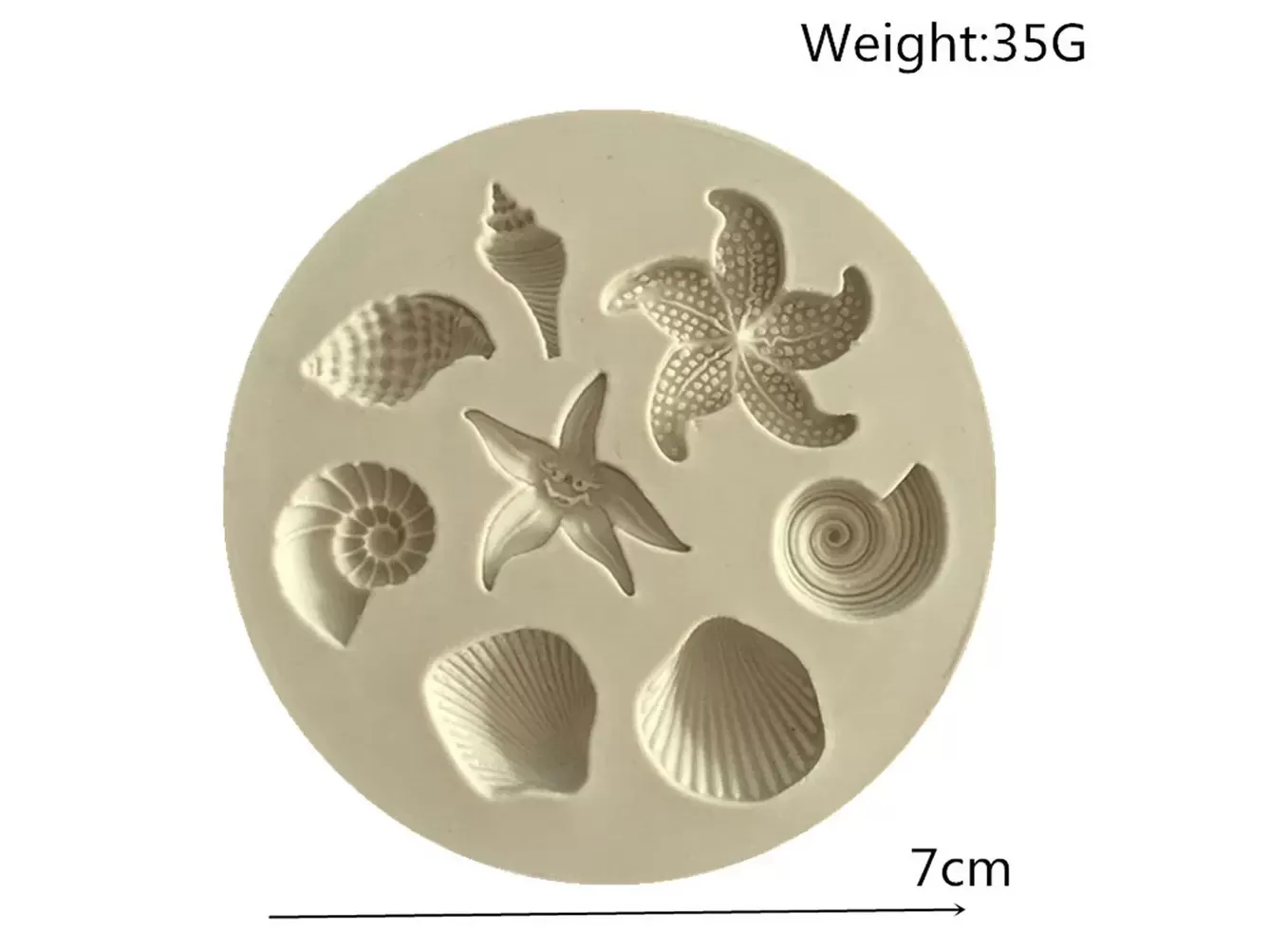 Sea Creatures Conch Starfish Shell Silicone Molds Fondant Mould Cake Candy  Cake Decorating Tools