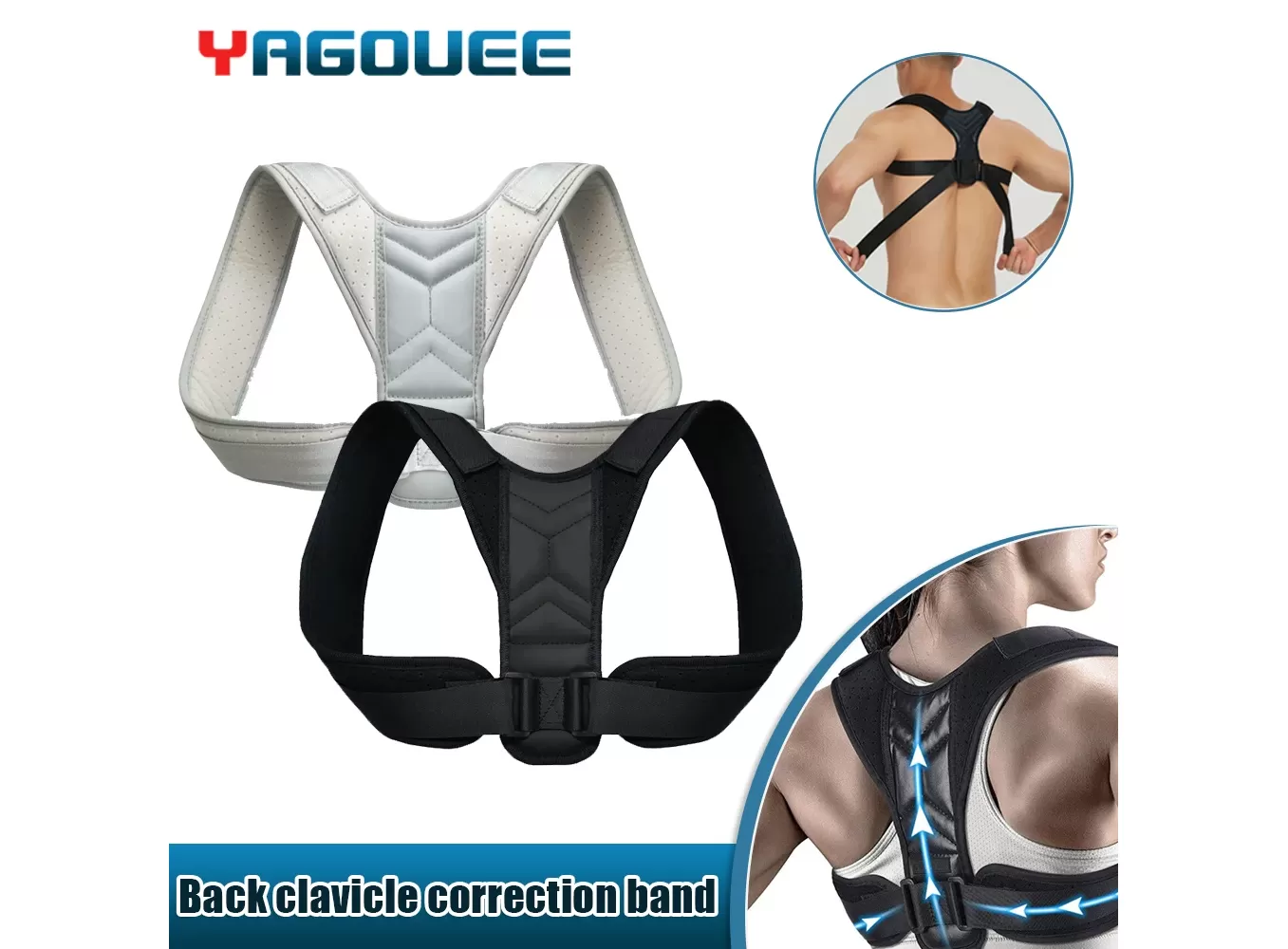 Posture Corrector Adjustable Back Brace Straightener Shoulder