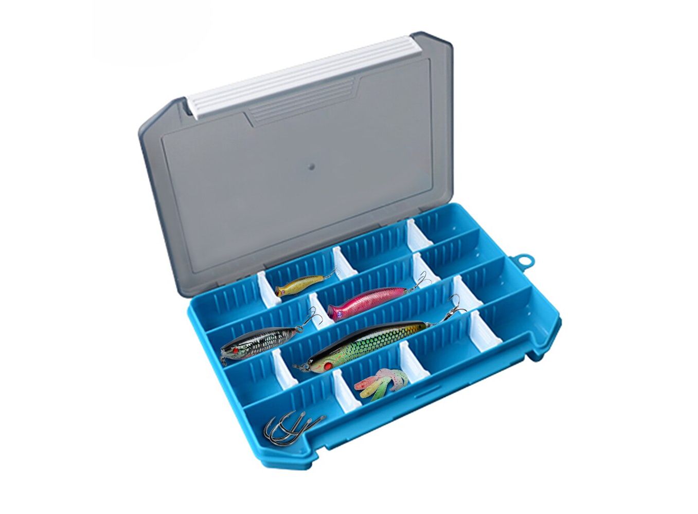 Fishing Tackle Box Storage Trays with Removable Dividers Fishing Lures  Hooks Accessories