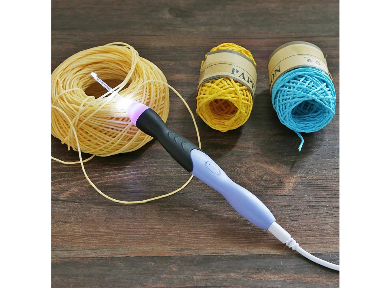 Lighted Crochet Hook Set,9 Size Interchangeable Heads 2.5mm To 6.5mm With  Ergonomic Grip Handles,rechargeable Lighted Crochet Hooks Complete Set For  A