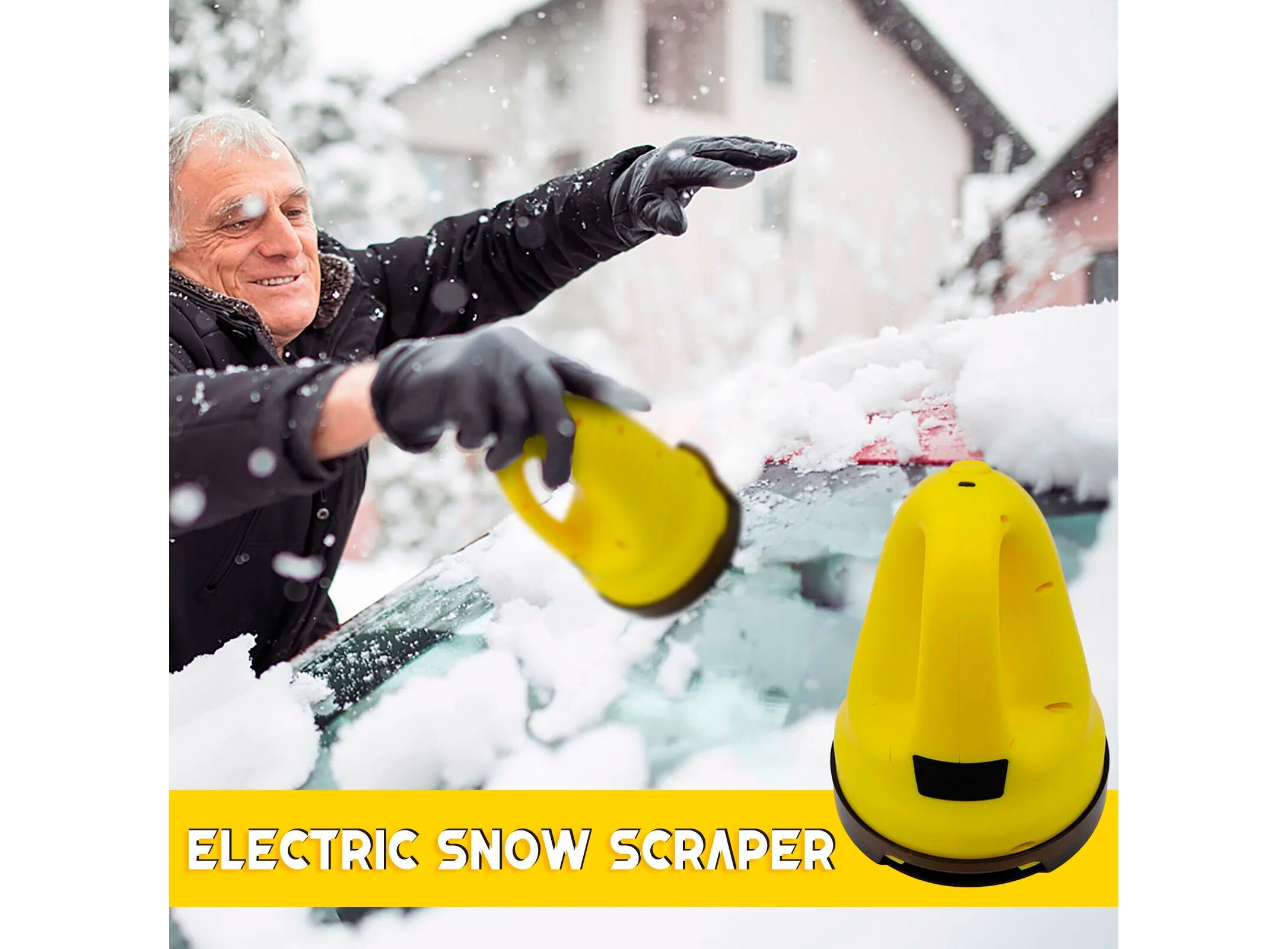 Electric Snow Remover Portable Car Ice Scraper Defrosting Deicing