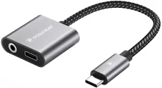 POSUGEAR USB C 3.5MM HEADPHONE ADAPTER CHARGER SPLITTER 2 IN 1 DAC TYPE C ADAPTER WITH PD FAST AND REMOTE CONTROL