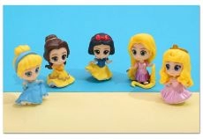 5 Cm Disney Princess Snow White The Mermaid Rapunzel Action Figure Cartoon