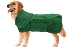 Dog Drying Coat -Dry Fast Dog Bag - Dog Bathrobe Towel - Microfibre Fast Drying Super Absorbent Pet Dog Cat Bath Robe Towel
