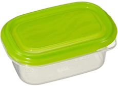 Rotho Rondo Kitchen Box Square High with 1 With0 Litre, Plastic (PP) BPA-free, Apple Green/Transparent, One Size