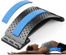 Multi-Level Back Stretcher Device, Lumbar Back Stretching Device, Memory Foam Lumbar Pillow Back Pain Support for Office Chair