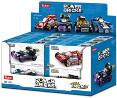 SLUBAN M38-B0801 POWERBRICKS-PULL BACK CAR (16 ONE DISPLAY BOX, 2 PIECES PER ITEM)