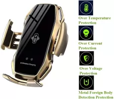 WIRELESS CAR CHARGER,EERIE A5 SMART SENSOR WIRELESS CAR CHARGER MOUNT,QI 10W AUTOMATIC CLAMPING FAST CHARGING HOLDER COMPATIBLE WITH IPHONE XS/XS MAX/XR/X/8/8 PLUS,SAMSUNG NOTE 9/ S9/ S9+/S8 (BLUE)