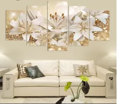 FASHION BEAUTIFUL FLOWER CANVAS PAINTING MODERN WALL ART POSTER HOME DECOR