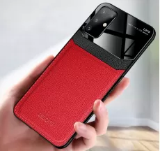 LEATHER CASE FOR SAMSUNG A51 A71 A70 A50 A31 A21S GLASS PHONE COVER