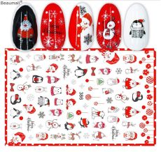 Christmas Nails Art Manicure Back Glue Decal Decorations