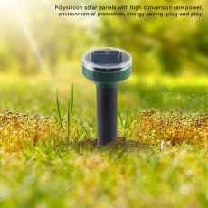 Solar Powered Pest Reject Ultrasonic Sonic Mouse Mole Insect Pest Rodent Repellent LED Light