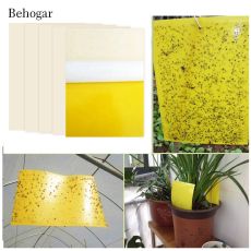 Behogar 5pcs 15*20CM Dual Sided Sticky Traps Board for Outdoor Indoor Flying Plant Pest