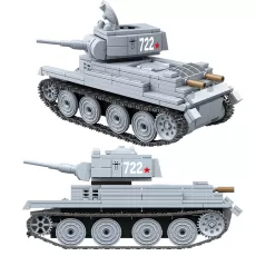 MILITARY BT-7 LIGHT TANK BUILDING BLOCKS - RUSSIA SOVIET WW2 TANK MODEL KIT