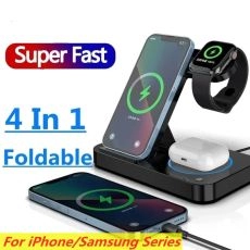 4 in 1 Foldable Wireless Charging Station For iPhone and Samsung