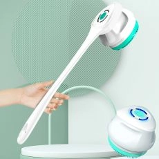 Electric Shower Brush Back Body Shower Sponge Scrub Brush Waterproof Silicone