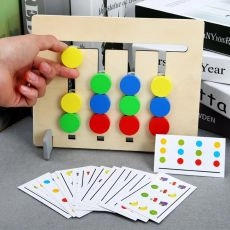 Montessori Toy, Colors and Fruits Matching Game, Educational Wooden Toy for Kids