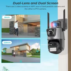 8MP 4K WIFI CAMERA DUAL LENS SECURITY PROTECTION WATERPROOF SECURITY CCTV