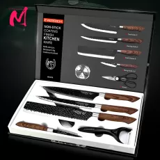 KITCHEN KNIVES SET CHEF KNIVES 6 SETS STAINLESS STEEL FORGED CHEF SLICER PARING KNIFE GIFT