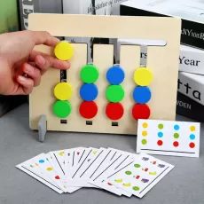 MONTESSORI TOY, COLORS AND FRUITS MATCHING GAME, EDUCATIONAL WOODEN TOY FOR KIDS