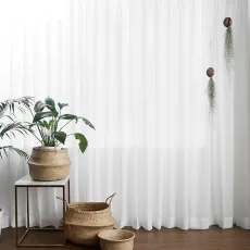 LISM 30% SHADING SOLID WHITE SHEER CURTAINS FOR LIVING ROOM DECORATION WINDOW