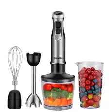 HAND STICK BLENDER MIXER INCLUDES CHOPPER 4 IN 1 HIGH POWER 1200W IMMERSION