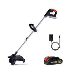 BATTERY TRIMMER GARDEN TOOLS ELECTRIC LAWN MOWER 21V CORDLESS GRASS TRIMMER ADJUSTABLE CUTTER