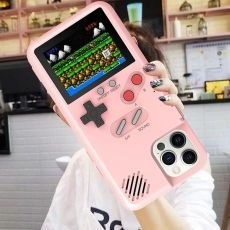 Game Console Case for iPhone,LucBuy Retro Protective Cover Self-Powered Case with 36 Small Game,Full Color Display