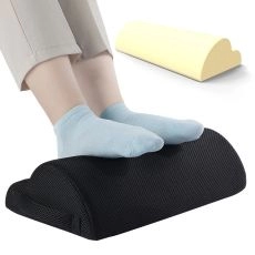 Upright Ergonomic Foot Rest | Gel Ventilated Memory Foam Stool for Under Desk Feet Stool for Home Office Computer Work Foot Rest Cushion