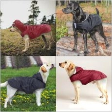 Waterproof Dog Raincoat, Adjustable Reflective Lightweight Pet Rain Clothes with Poncho Hood