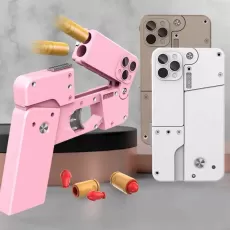 Transformer Phone Case Toy Gun,Soft Bullet Toy Gun Shell Ejecting,Toy Pistol Gun,Agent X Realistic Toy Gun for Boys and Girls