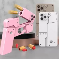 TRANSFORMER PHONE CASE TOY GUN,SOFT BULLET TOY GUN SHELL EJECTING,TOY PISTOL GUN,AGENT X REALISTIC TOY GUN FOR BOYS AND GIRLS