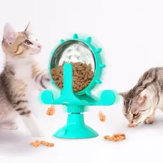 Windmill Cat Toy Dog Food Dispenser Pet Treat Feeder Cat Puzzle Dispenser Slow Feeder IQ Interactive Toys Food Leakage