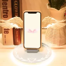 Angel Wings Wireless Charger Qi Automatically Open and Close Mobile Phone Holder Universal Compatibility Fast Charging