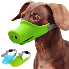 Pig Mouth Shape Dog Mouth Covers Anti Bite Anti-Called Muzzle Pet Masks Silicone Material